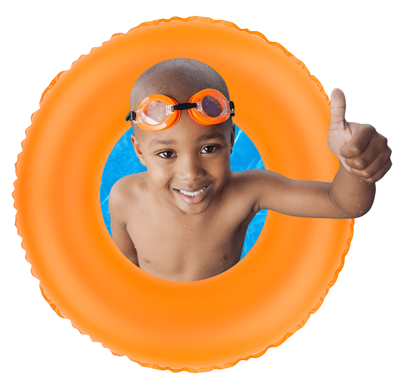 Parrots-Landing-Swimming-Pools-little-boy-with-orange-goggles-and-float